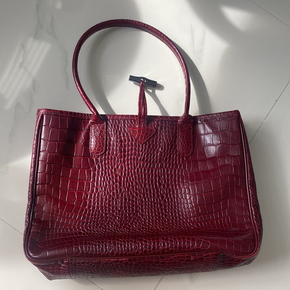 Longchamp red crocodile print - Picture 4 of 7